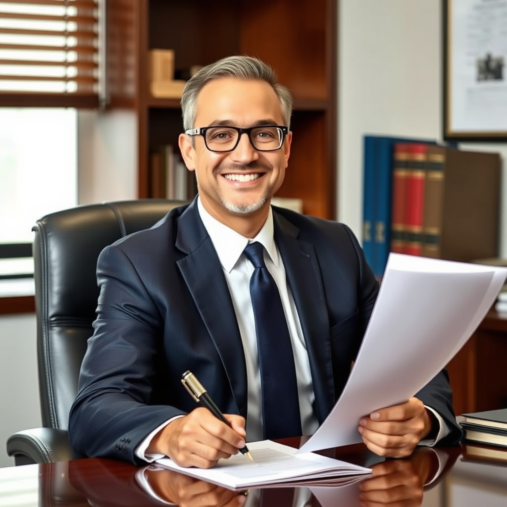 76cee116-9697-4971-8bca-c31ec61da19a_neuroflash-A_friendly_lawyer_sitting_at_his_desk_holding_a_d_1756523990